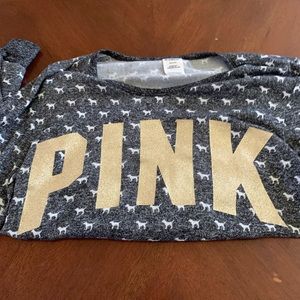 victoria secret pink omg sleeve sleep shirt